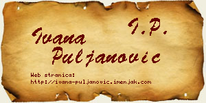 Ivana Puljanović vizit kartica